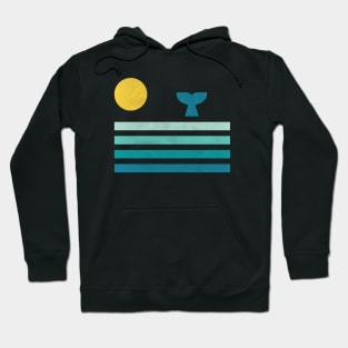 Deep Blue Sea-Sun And A Whale Hoodie